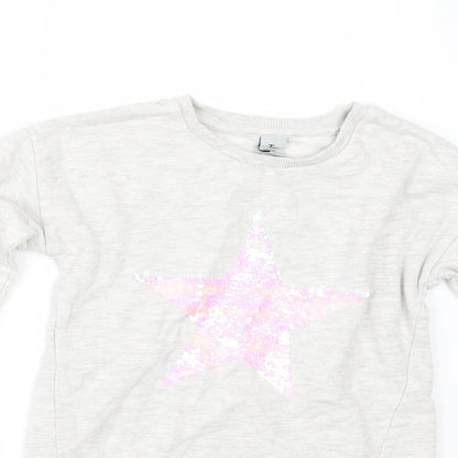 TU Girls Grey   Pullover Sweatshirt Size 5 Years