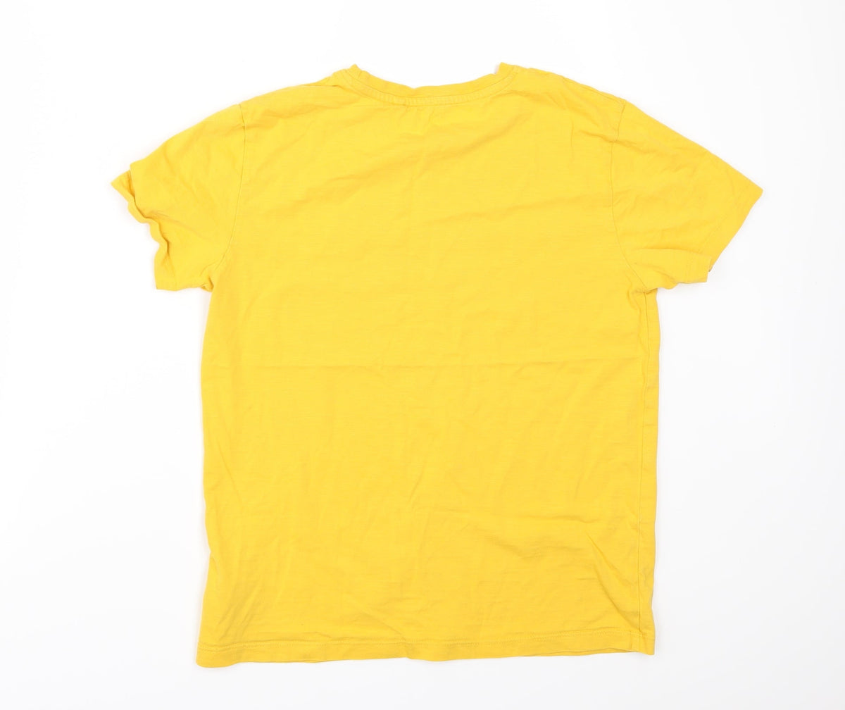 Next Boys White Houndstooth  Basic T-Shirt Size 11 Years
