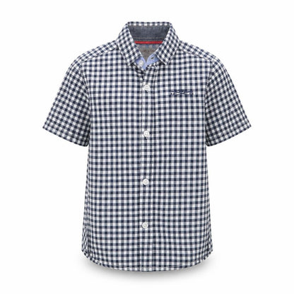 Next Boys Blue Check  Kimono Button-Up Size 4 Years