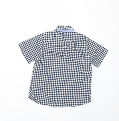 NEXT Boys Blue Check  Kimono Button-Up Size 4 Years