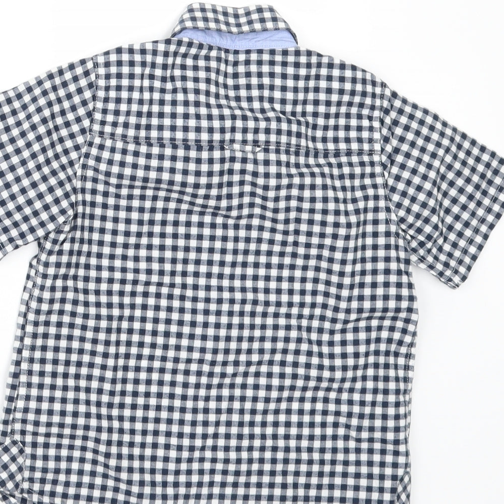 NEXT Boys Blue Check  Kimono Button-Up Size 4 Years