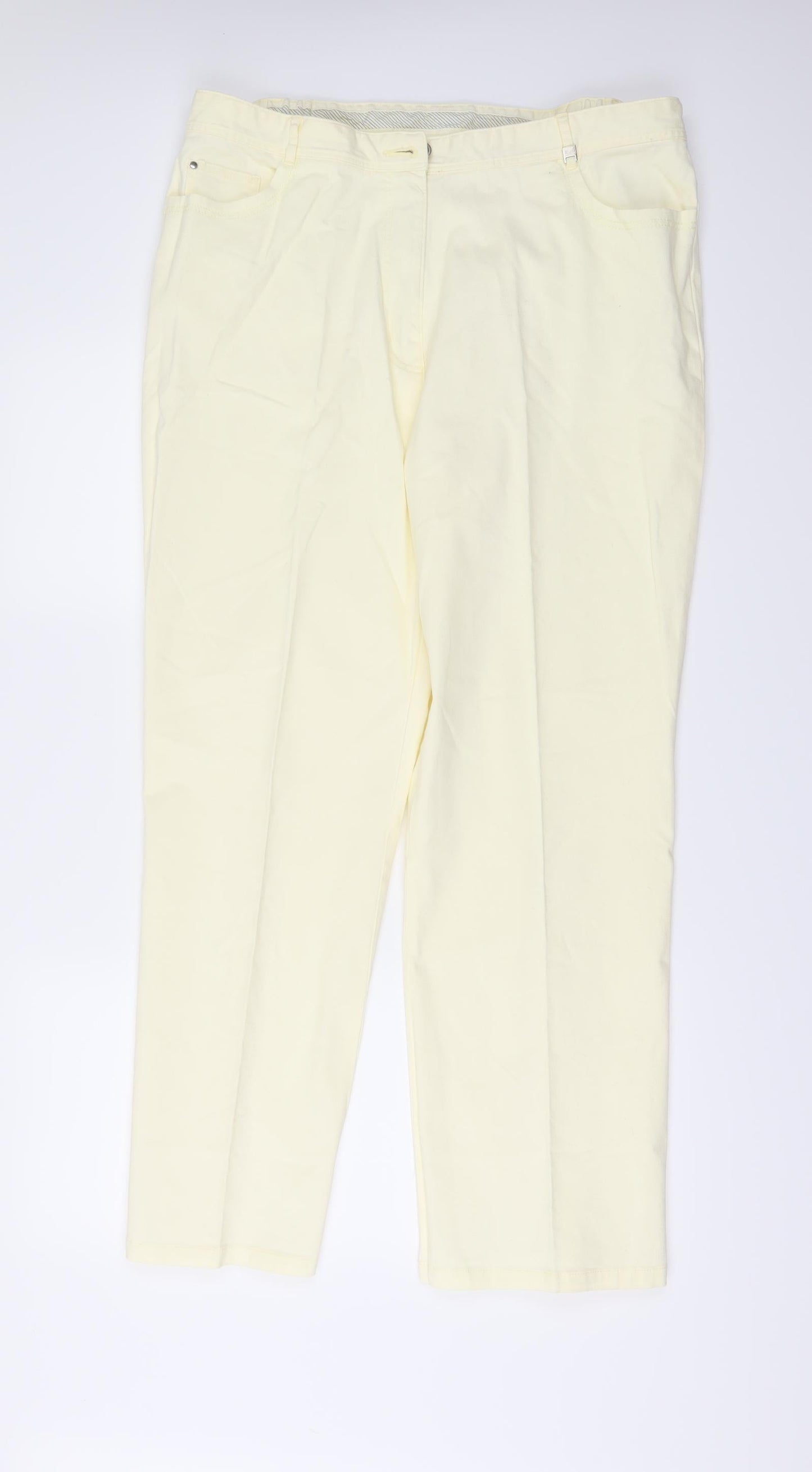 Classic Womens Yellow   Straight Jeans Size 38 in L28 in