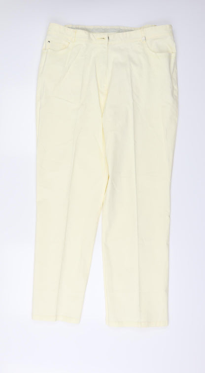Classic Womens Yellow   Straight Jeans Size 38 in L28 in
