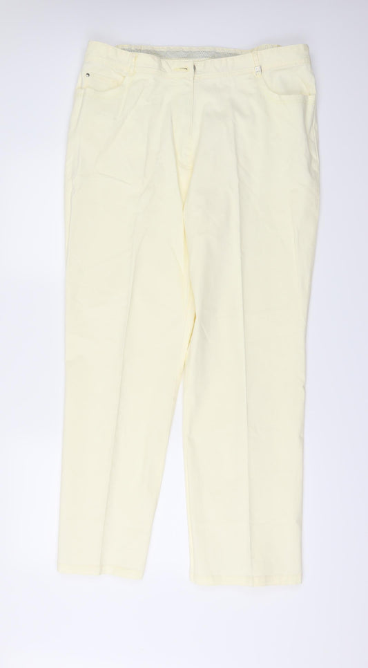 Classic Womens Yellow   Straight Jeans Size 38 in L28 in