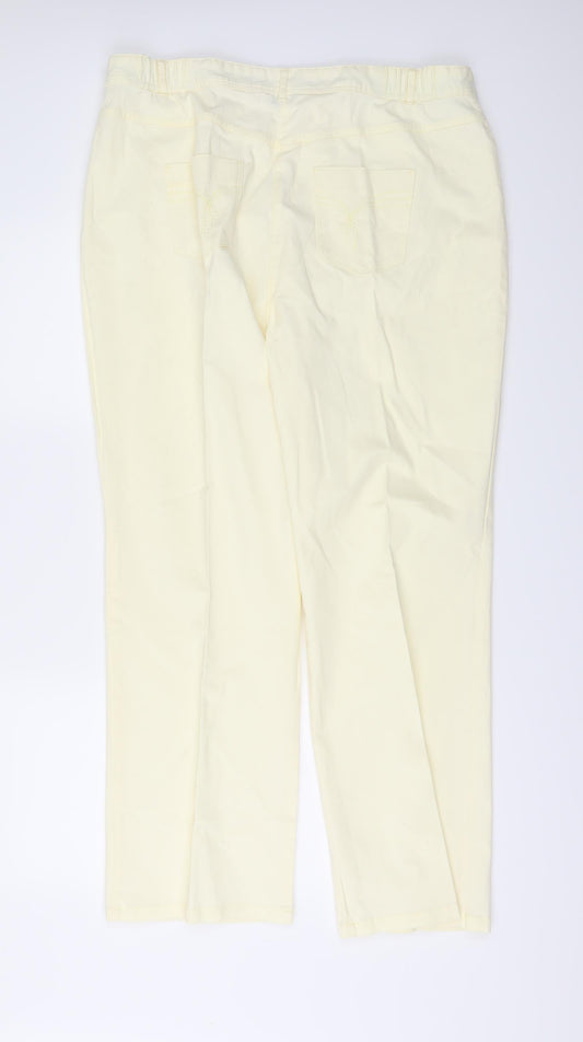 Classic Womens Yellow   Straight Jeans Size 38 in L28 in