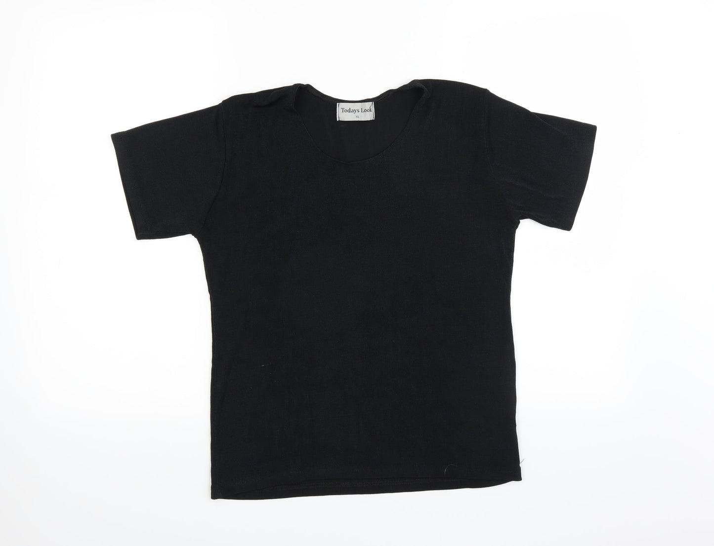 Todays Look Womens Black   Basic T-Shirt Size XL