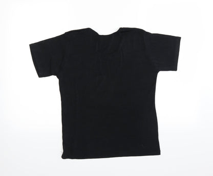 Todays Look Womens Black   Basic T-Shirt Size XL