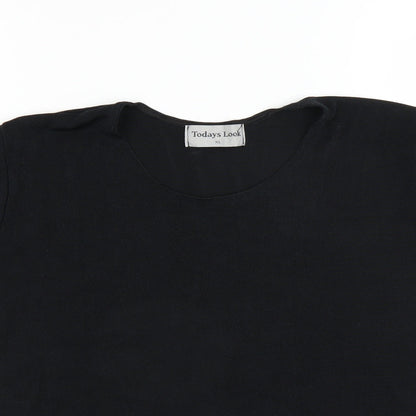 Todays Look Womens Black   Basic T-Shirt Size XL