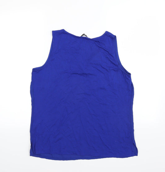 M&Co Womens Blue   Basic Blouse Size 14