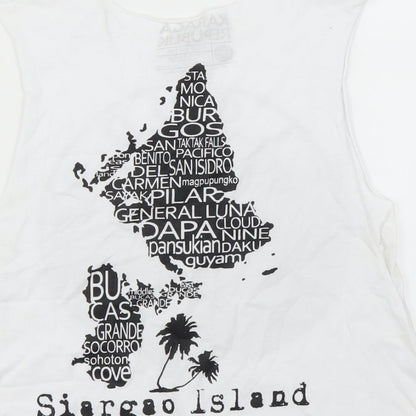 Karaga  Womens White   Basic T-Shirt Size 2XS