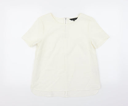 Womens UK Size 10 New Look White Basic Blouse