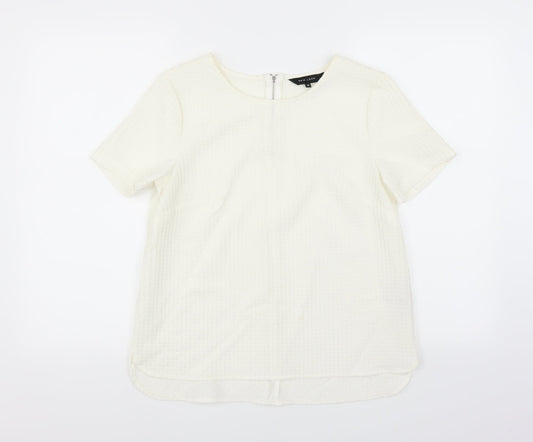 Womens UK Size 10 New Look White Basic Blouse