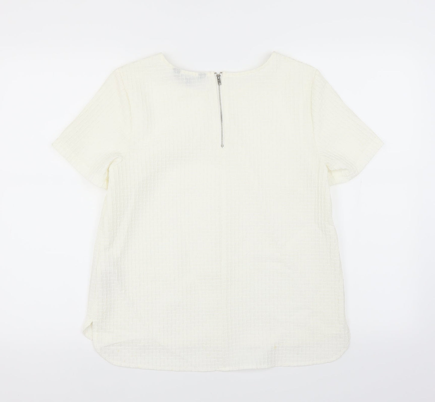Womens UK Size 10 New Look White Basic Blouse