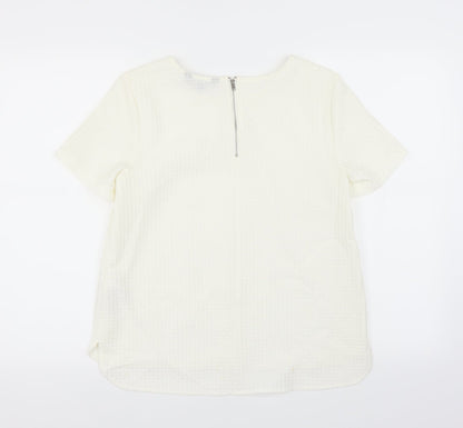 Womens UK Size 10 New Look White Basic Blouse