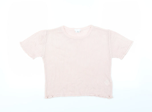 Cooperative Womens Pink   Pullover Jumper Size L  - CROPPED