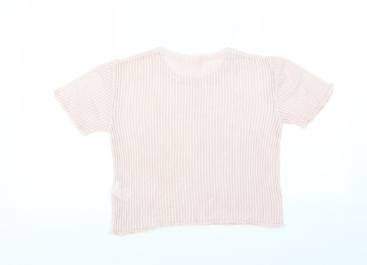 Cooperative Womens Pink   Pullover Jumper Size L  - CROPPED