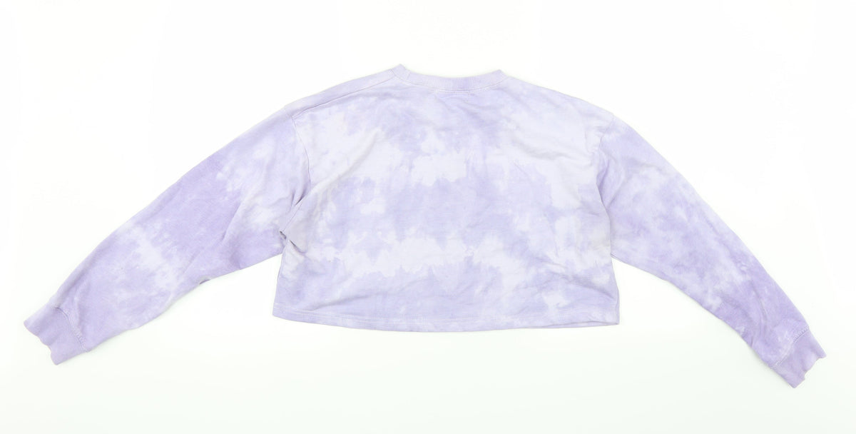 Missguided Womens Purple   Pullover Sweatshirt Size 10  - tie dye