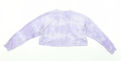 Missguided Womens Purple   Pullover Sweatshirt Size 10  - tie dye