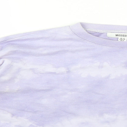 Missguided Womens Purple   Pullover Sweatshirt Size 10  - tie dye