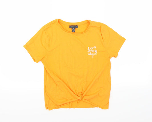 Primark Womens Orange   Basic T-Shirt Size XS