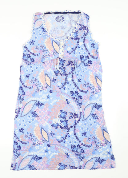 Debenhams Womens Blue Geometric  Top Dress Size 14