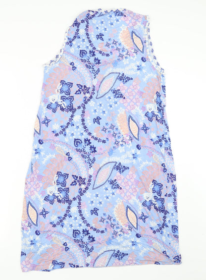 Debenhams Womens Blue Geometric  Top Dress Size 14