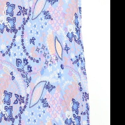 Debenhams Womens Blue Geometric  Top Dress Size 14