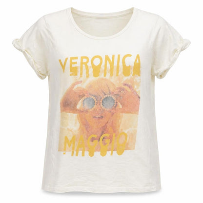 Womens UK Size S Earth Positive Ivory Basic T-Shirt
