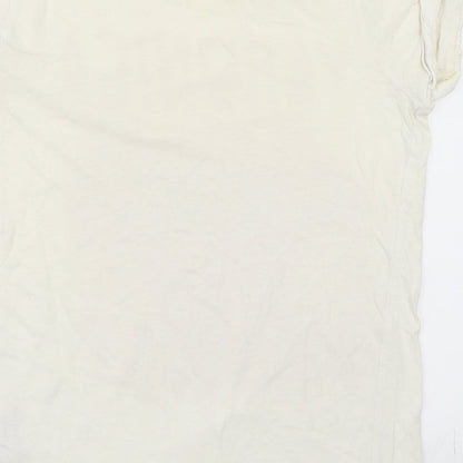 Womens UK Size S Earth Positive Ivory Basic T-Shirt