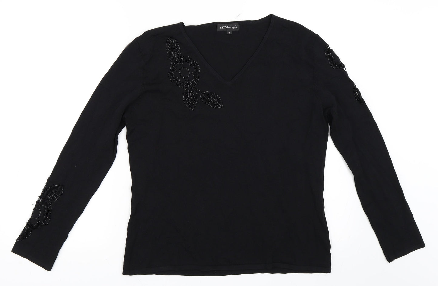 Sky Designs Womens Black   Pullover Jumper Size M