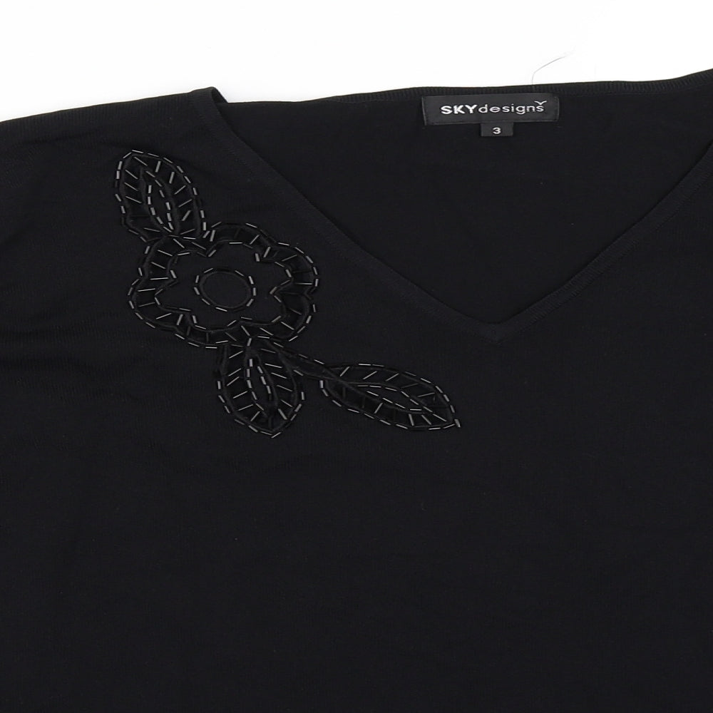 Sky Designs Womens Black   Pullover Jumper Size M