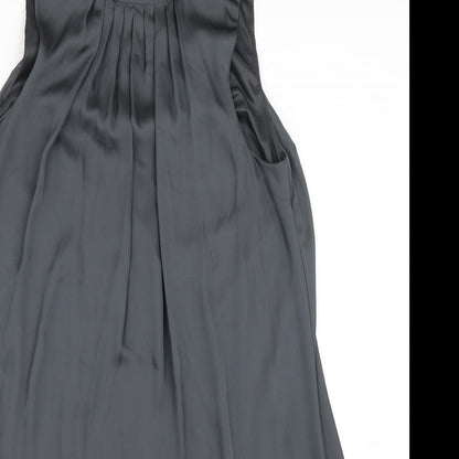Preworn Womens Green  Satin Shift  Size M