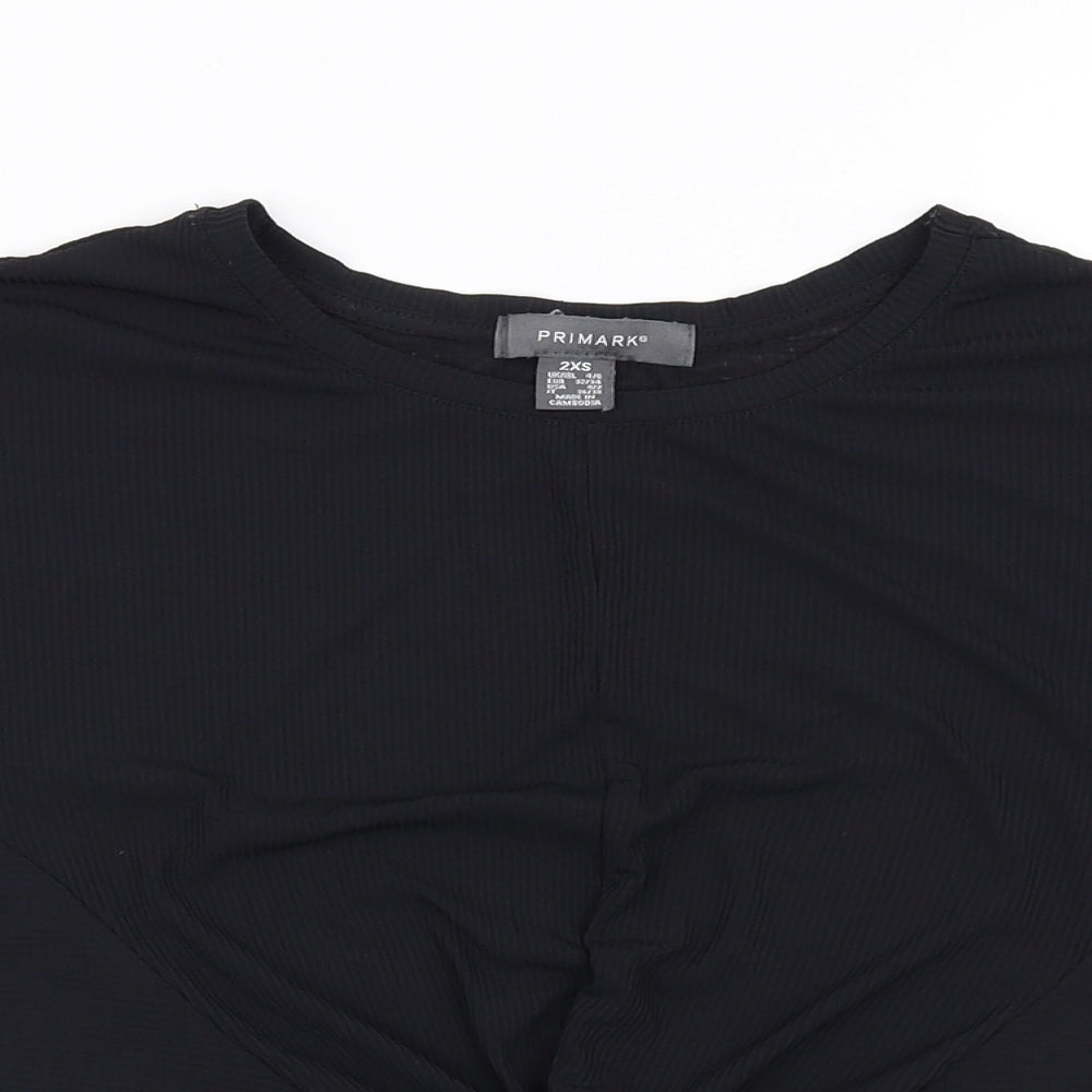 Primark Womens Black   Basic T-Shirt Size XS