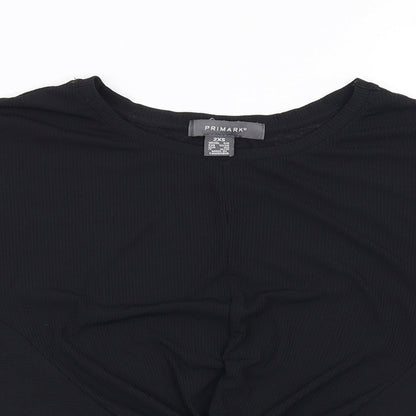 Primark Womens Black   Basic T-Shirt Size XS