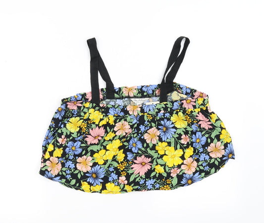 Miss Selfridge Womens Yellow Floral  Basic Tank Size 12