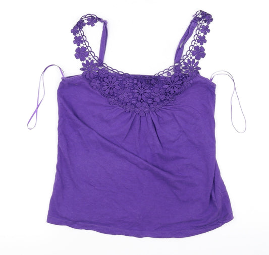 denim co Womens Purple   Basic Blouse Size 10