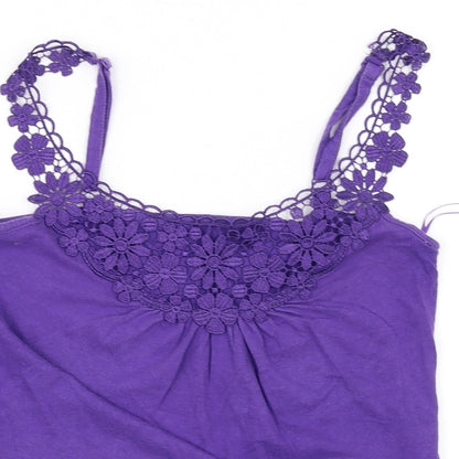 Womens UK Size 10 denim co Purple Basic Blouse