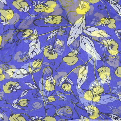 David Womens Blue Floral  Cardigan Jumper One Size