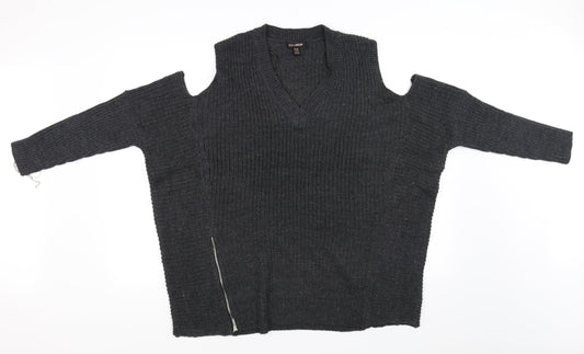 QED London Womens Grey   Cardigan Jumper Size M