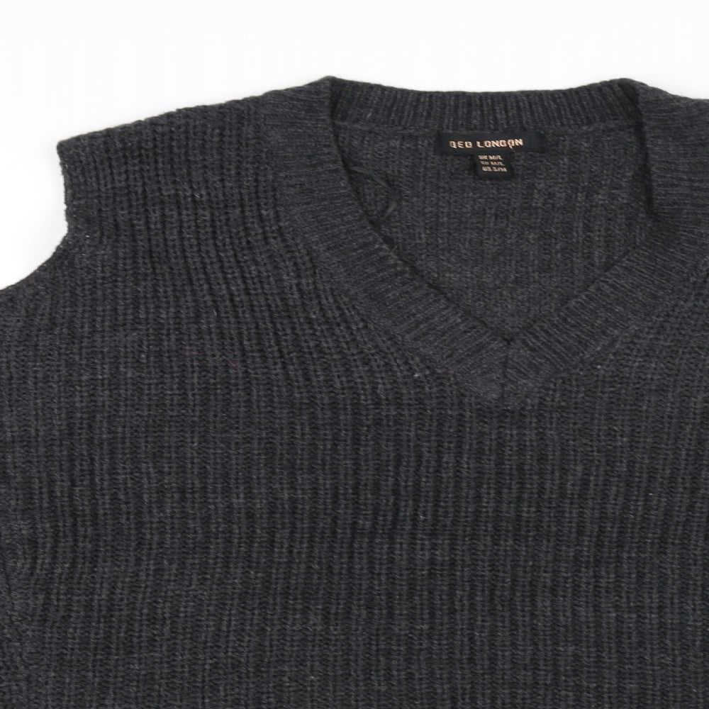 QED London Womens Grey   Cardigan Jumper Size M