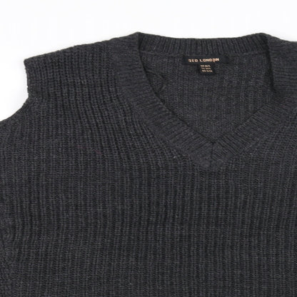 QED London Womens Grey   Cardigan Jumper Size M