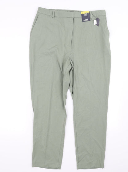 Womens UK Size 16 Marks and Spencer Regular Fit  Green Trousers
