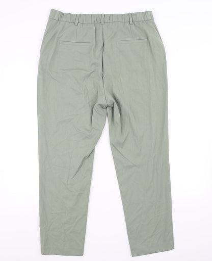 Womens UK Size 16 Marks and Spencer Regular Fit  Green Trousers