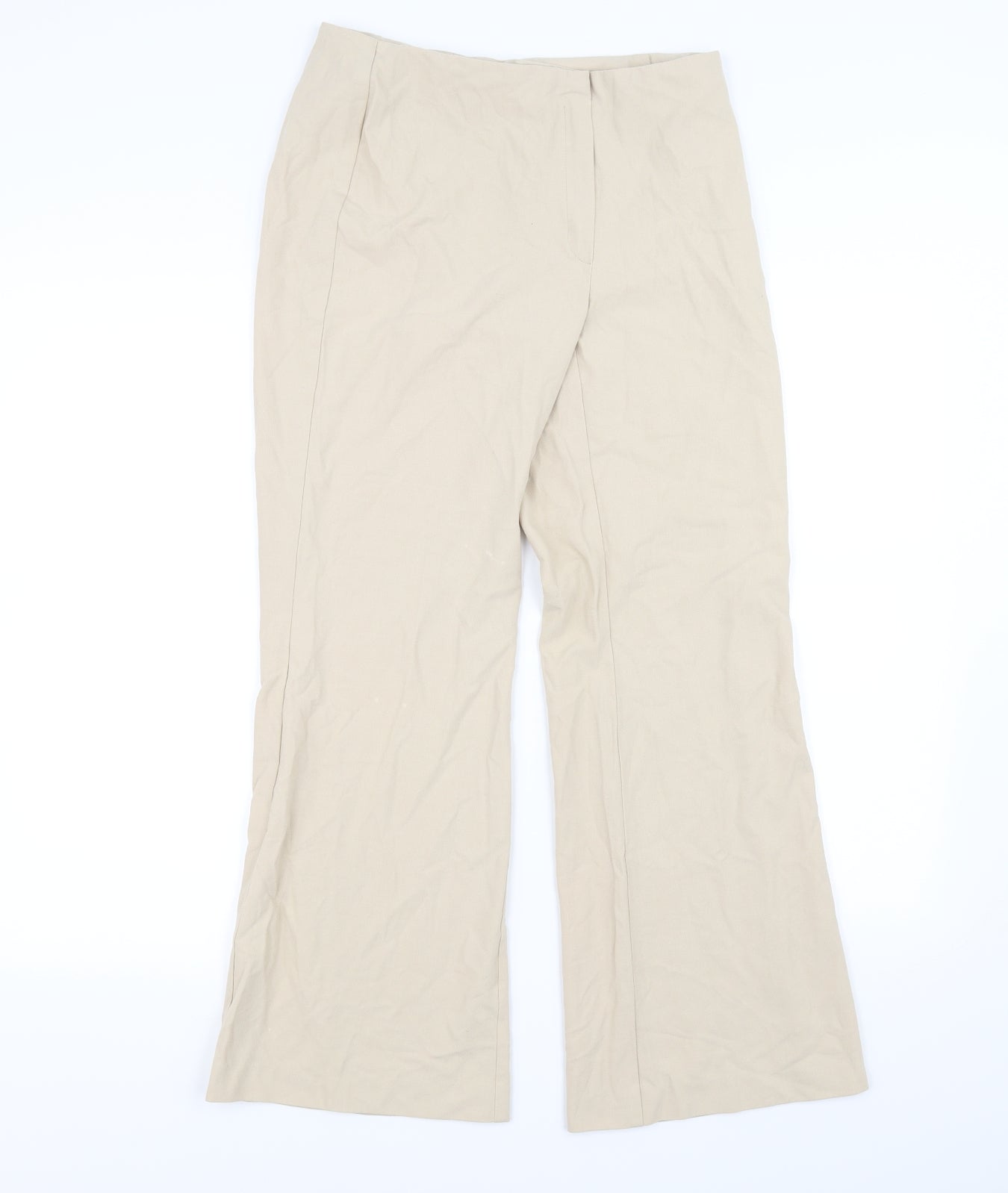 Womens UK Size 10 Marks and Spencer Regular Fit  Beige Trousers