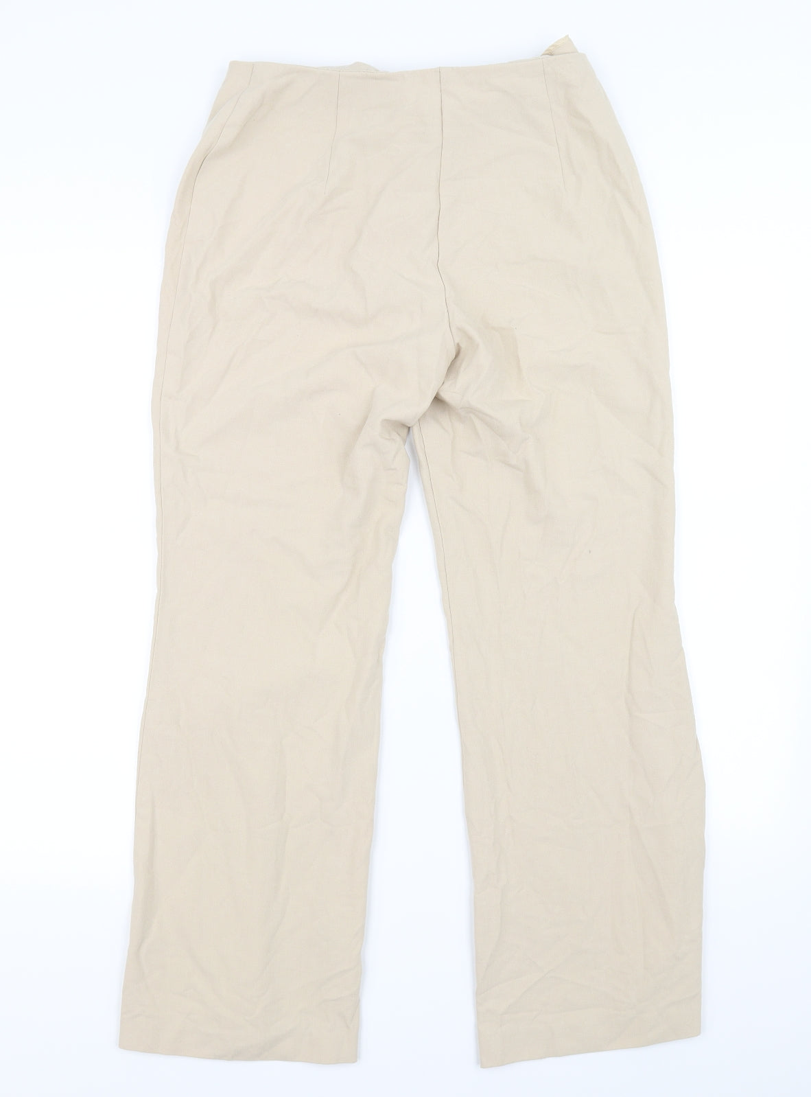 Womens UK Size 10 Marks and Spencer Regular Fit  Beige Trousers