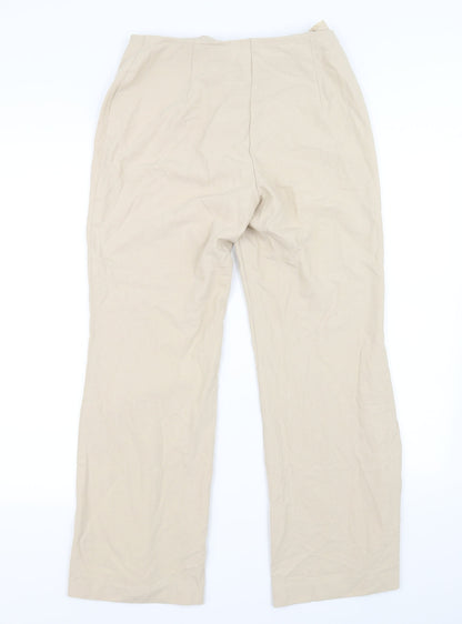 Womens UK Size 10 Marks and Spencer Regular Fit  Beige Trousers