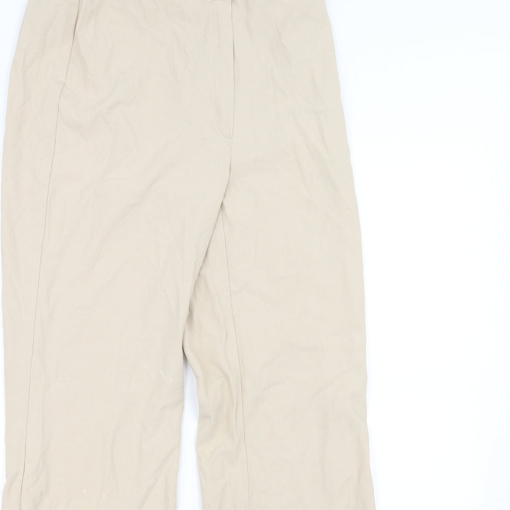 Womens UK Size 10 Marks and Spencer Regular Fit  Beige Trousers