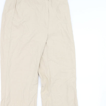 Womens UK Size 10 Marks and Spencer Regular Fit  Beige Trousers