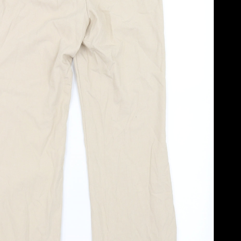 Womens UK Size 10 Marks and Spencer Regular Fit  Beige Trousers
