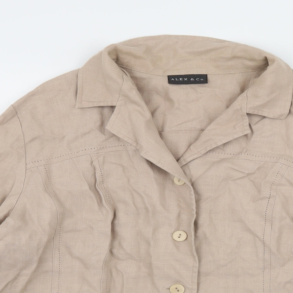 Womens UK Size 16 Alex & Co Beige Jacket